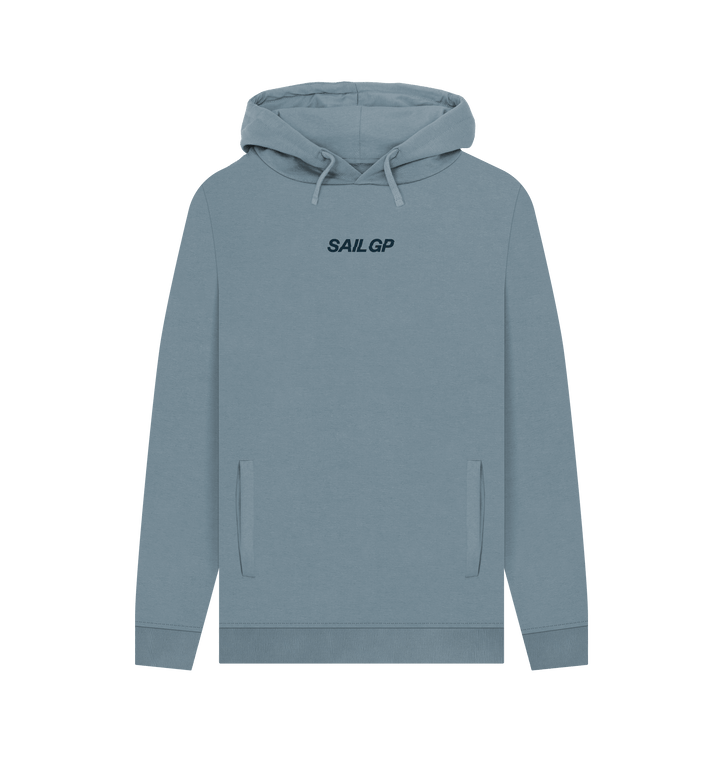 Stone Blue Printed Hoody Front